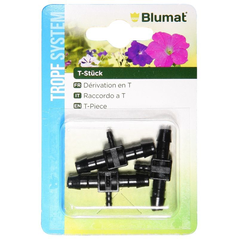 Blumat Drip System T Junction x 3 for 8mm Tubing