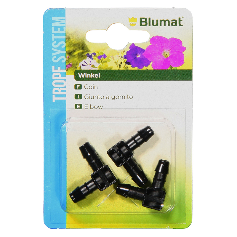 Blumat Drip System Elbow x 3 for 8-8mm