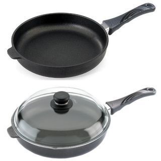 Frying Pan 24cm x 5cm high with detachable handle & oven-proof glass lid