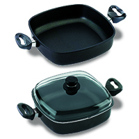 Square Casserole Dish Induction 26x26x7cm high, incl. oven-proof glass lid