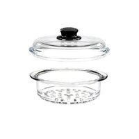 Steamer glass insert 24cm, 4lt capacity incl oven safe lid