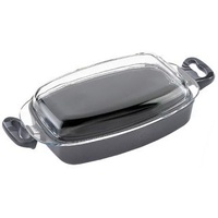 Roaster and Fish Pan 33x22x7cm with oven-proof glass lid