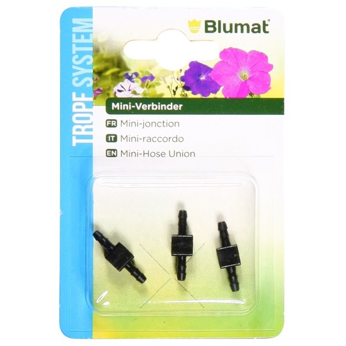Blumat Drip System Mini Connectors x 3 for 3mm Tubing