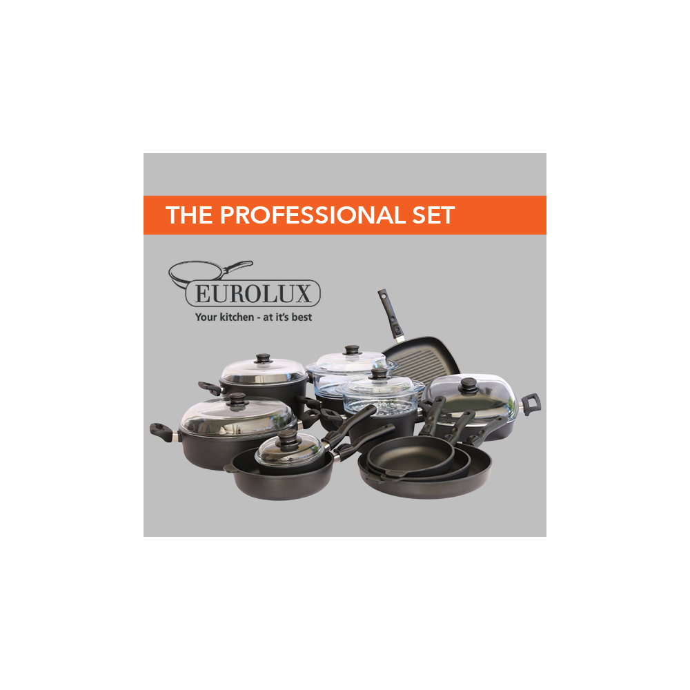 Eurolux Cookware Professional Set for INDUCTION - SAVE 25%