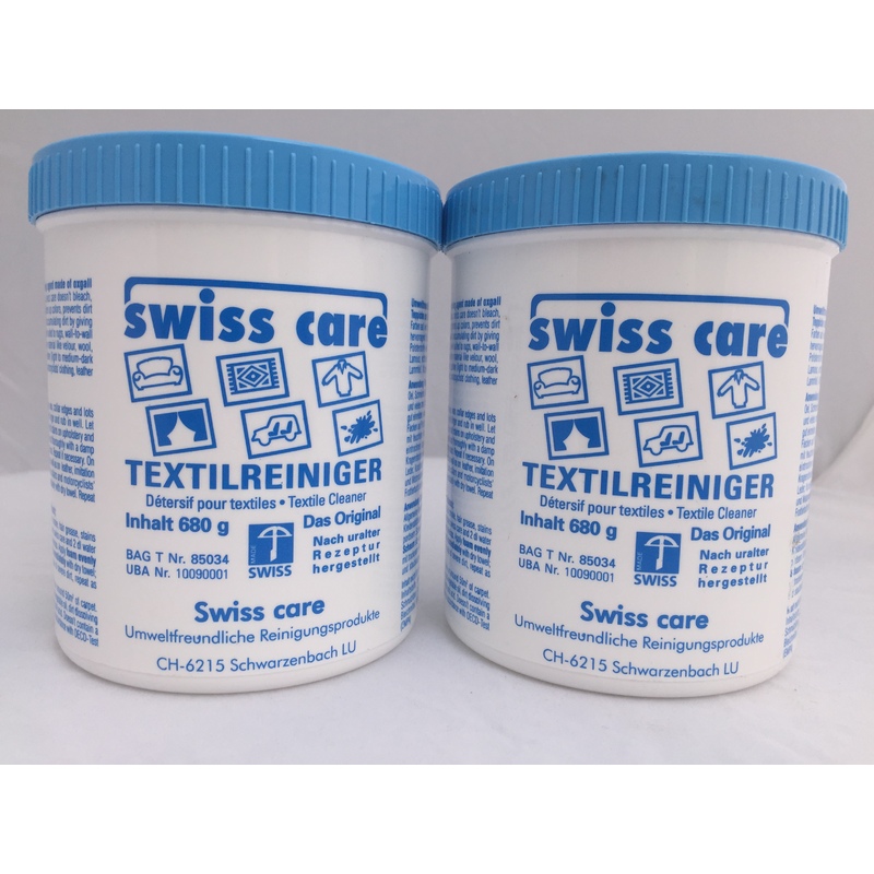 Swiss Care Natural Stain Remover for Clothing, Upholstery, Carpets, Curtains - Pack of TWO